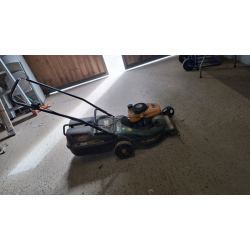Lawnmower one wheel off