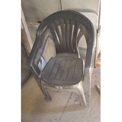 Black plastic chairs  1...
